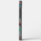 Braune und Cyanflecken auf unfertigen Wandputz Case-Mate iPhone Hülle (Rückseite / Links)