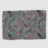 Braune und Cyanflecken auf unfertigen Wandputz Golfhandtuch (Horizontal)