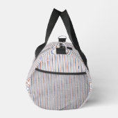 Braune und dunkelblaue Streifen Duffle Bag (Rechts)