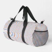 Braune und dunkelblaue Streifen Duffle Bag (Rechte Ecke)
