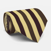 Braune und gelb gestreifte Krawatte (Gerollt)