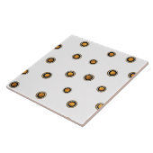 Braune und gelbe Kreise Fliese (Seite)