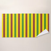 Braune und gelbe Streifen - Design Badehandtuch (Badehandtuch)