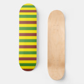 Braune und gelbe Streifen - Design Skateboard (Vorderseite)