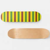 Braune und gelbe Streifen - Design Skateboard (Horizontal)