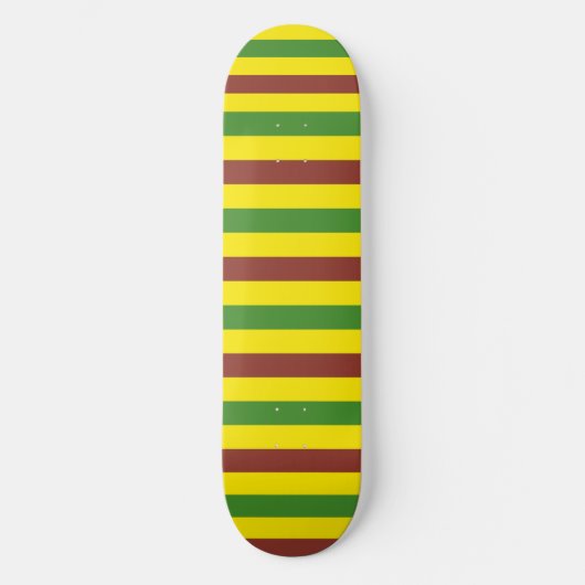 Braune und gelbe Streifen - Design Skateboard (Vorderseite)