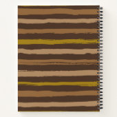 Braune und gelbe Streifen Personalisierte Bezeichn Notizblock (Rückseite)