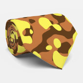Braune und gelbe Wüste Camouflage Muster Krawatte (Gerollt)