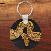 Braune und goldene Ball Python Schlüsselanhänger (Vorderseite)