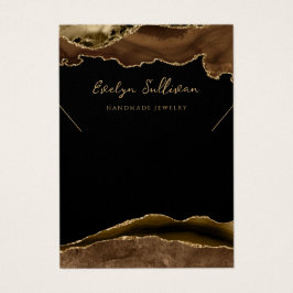 Braune und goldene Halskette