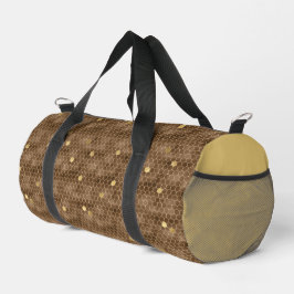 Braune und goldene Honigwabe Duffle Bag