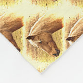 Braune und goldene Reittiere Fleece Blanket (Ecke)