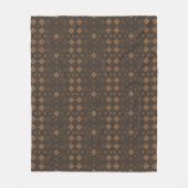 Braune und goldene Retro-Vibes Fleecedecke (Vorderseite)