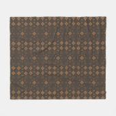 Braune und goldene Retro-Vibes Fleecedecke (Vorderseite (Horizontal))