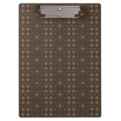 Braune und goldene Retro-Vibes Klemmbrett (Vorderseite)