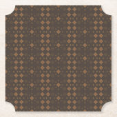 Braune und goldene Retro-Vibes Untersetzer (Vorderseite)