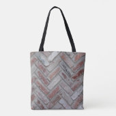 Braune und graue Betonmauer Tasche (Rückseite)