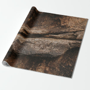 Braune und graue Felsformation Geschenkpapier