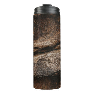 Braune und graue Felsformation Thermosbecher