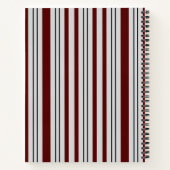 Braune und graue Linien Gemustert Notizblock (Rückseite)