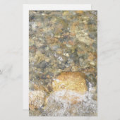 Braune und graue, natürliche Abstrakte Kies Briefpapier (Vorne/Hinten)