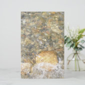 Braune und graue, natürliche Abstrakte Kies Briefpapier (Stehend Vorderseite)