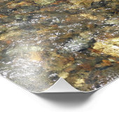 Braune und graue, natürliche Abstrakte Kies Fotodruck (Ecke)