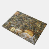 Braune und graue, natürliche Abstrakte Kies Fußmatte (Schrägansicht)