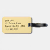 Braune und graue, natürliche Abstrakte Kies Gepäckanhänger (Rückseite horizontal)