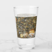 Braune und graue, natürliche Abstrakte Kies Glas (Rückseite)