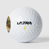 Braune und graue, natürliche Abstrakte Kies Golfball (Logo)