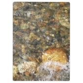 Braune und graue, natürliche Abstrakte Kies Klemmbrett (Rückseite)