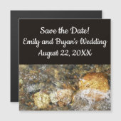 Braune und graue, natürliche Abstrakte Kies Magnetkarte (Vorne/Hinten)