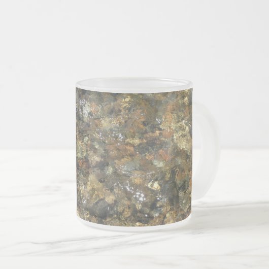 Braune und graue, natürliche Abstrakte Kies Mattglastasse (VorderseiteRechts)