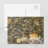 Braune und graue, natürliche Abstrakte Kies Postkarte (Vorne/Hinten)