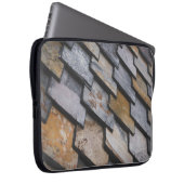 Braune und graue Ziegel Laptopschutzhülle (Vorne Rechts)