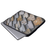 Braune und graue Ziegel Laptopschutzhülle (Vorne Knopf)