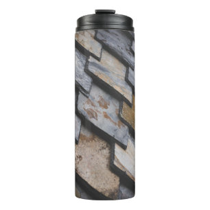 Braune und graue Ziegel Thermosbecher