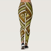 Braune und grüne Architektur Leggings (Rückseite)