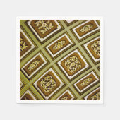 Braune und grüne Architektur Serviette (Vorderseite)