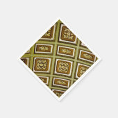 Braune und grüne Architektur Serviette (Ecke)