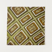 Braune und grüne Architektur Wandteppich (Vorderseite)