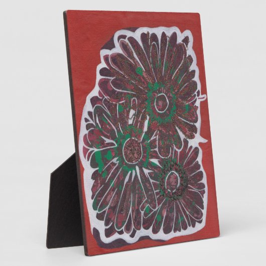 Braune und grüne Blume Fotoplatte (Seite)