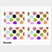 Braune und grüne Farbpunkte Rechteckiger Aufkleber (Blatt)