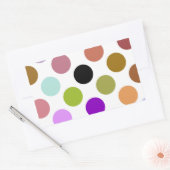 Braune und grüne Farbpunkte Rechteckiger Aufkleber (Umschlag)