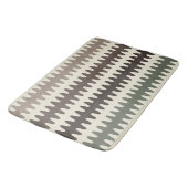 Braune und grüne hintere Wavy Bath Mat Badematte (Schrägansicht)