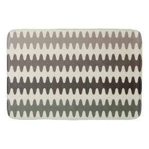 Braune und grüne hintere Wavy Bath Mat Badematte