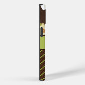 Braune und grüne Hübsche Blume Case-Mate iPhone Hülle (Rückseite / Rechts)