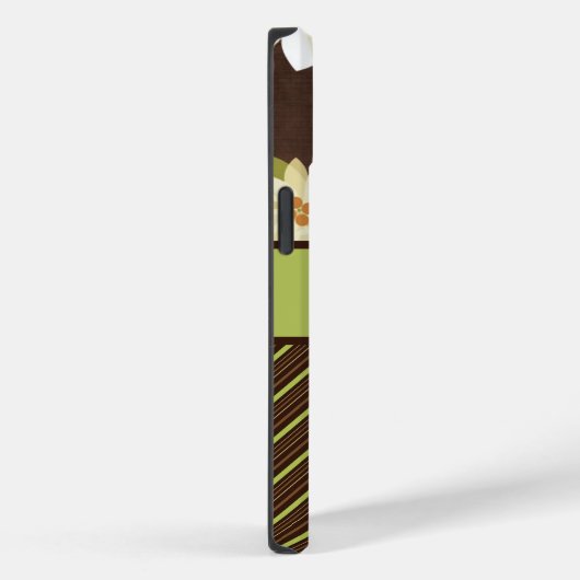 Braune und grüne Hübsche Blume Case-Mate iPhone Hülle (Rückseite / Rechts)