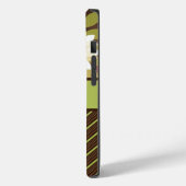 Braune und grüne Hübsche Blume Case-Mate iPhone Hülle (Rückseite / Links)